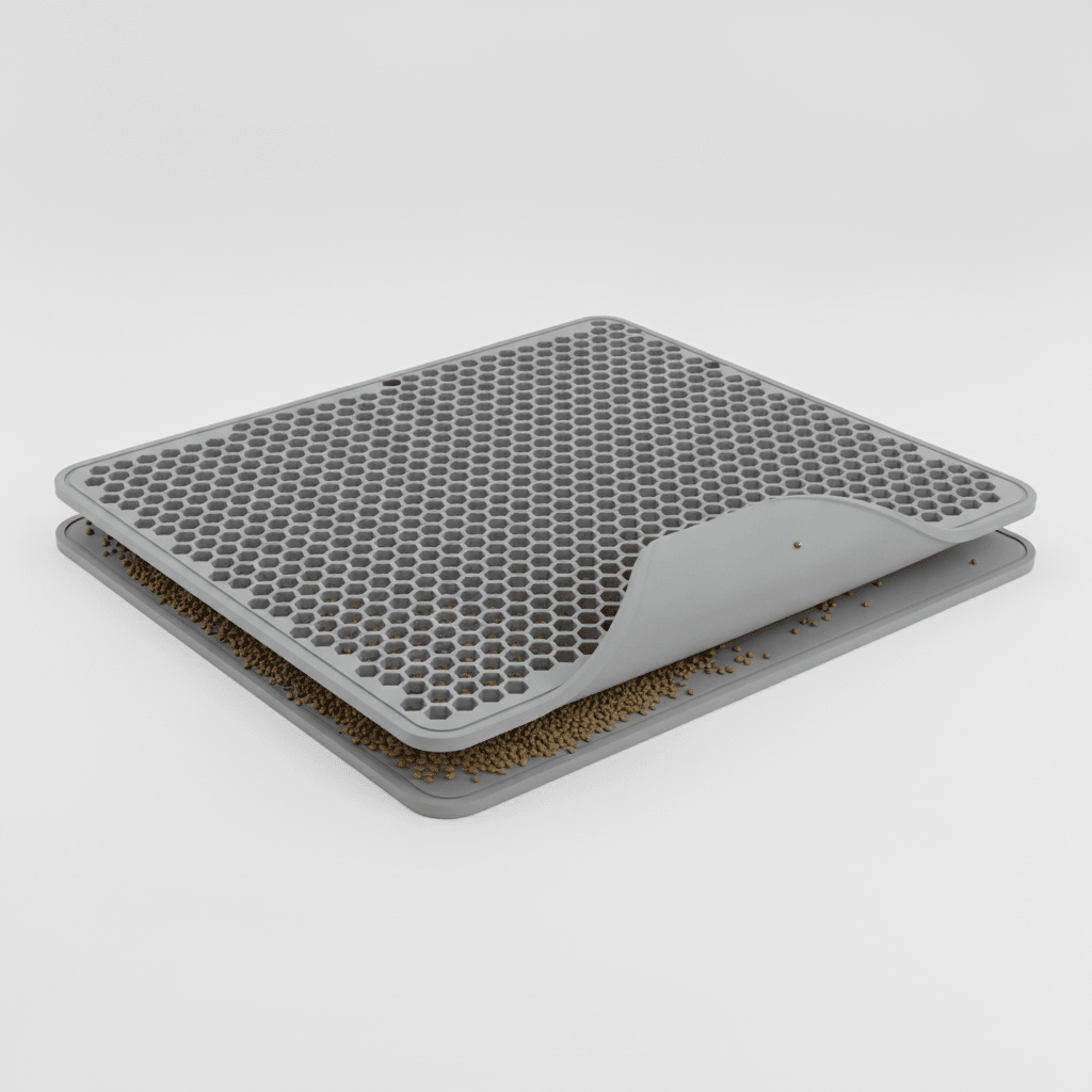 Tapis de Litière Double Couche — Piège à Grains