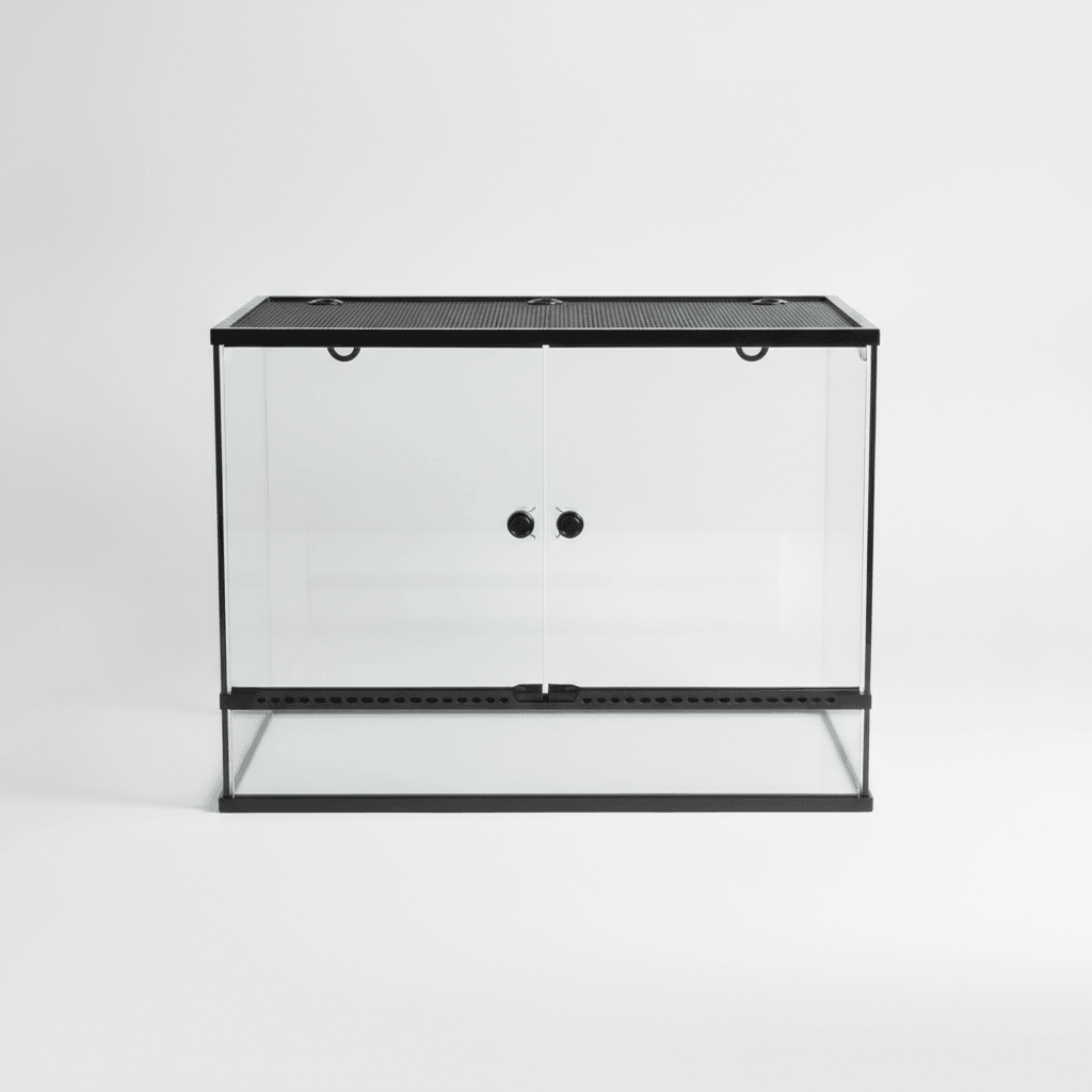 Terrarium Verre 60x45x45 — Double Porte & Ventilation