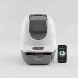 Bac Litière Autonettoyant Intelligent — App & Capteurs