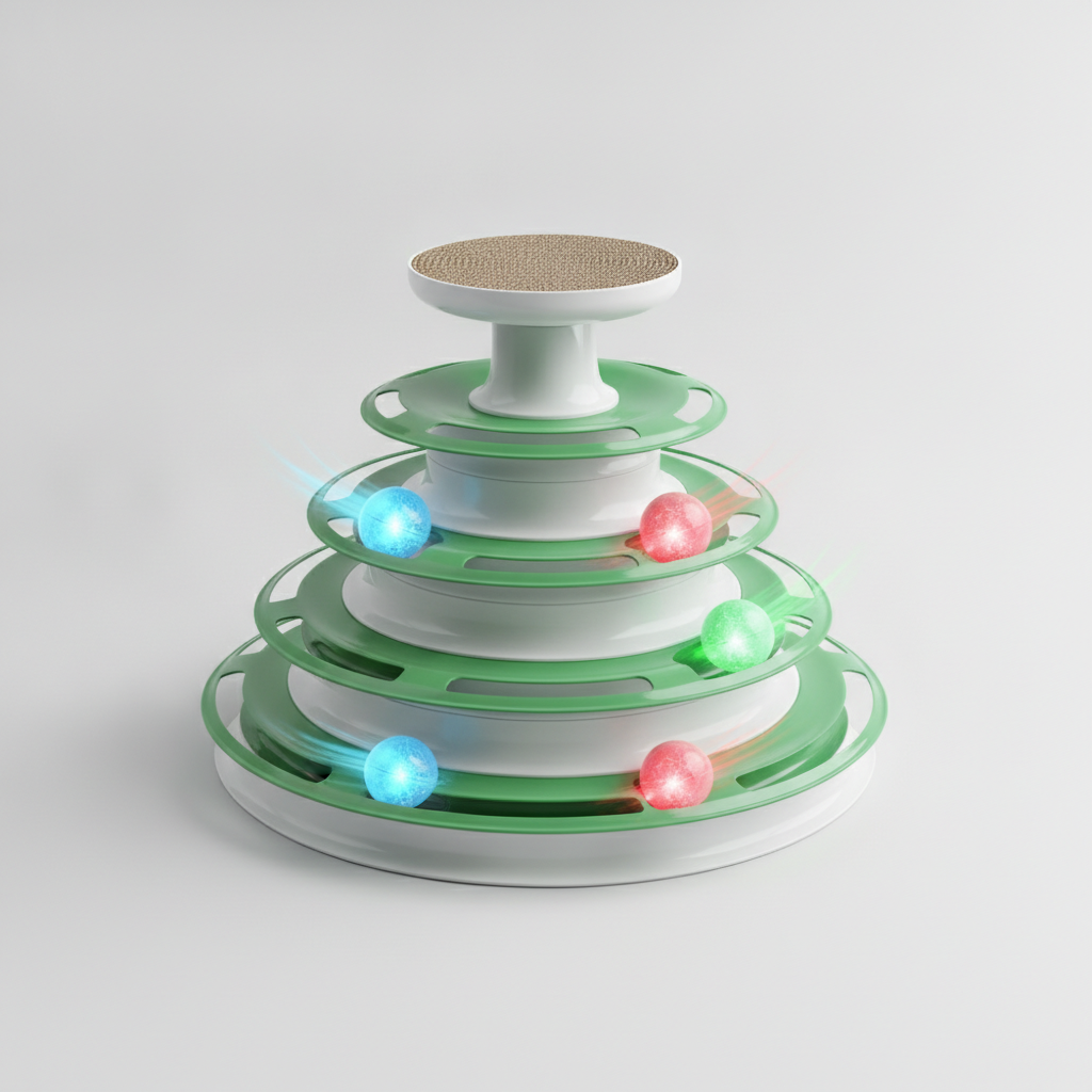 Circuit Tour Interactive — Balles LED 3 Niveaux