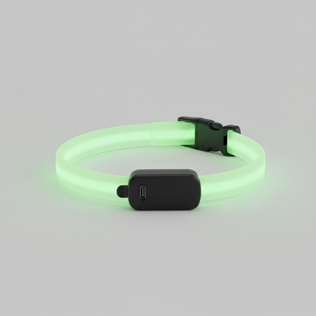 Collier Lumineux LED Rechargeable — Visibilité 500m
