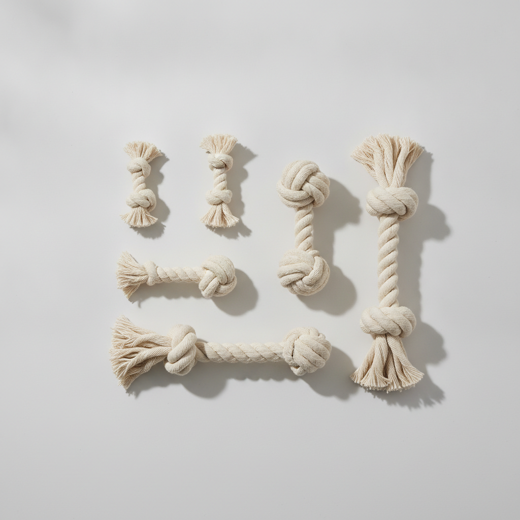 Cordes à Nœuds Naturelles — Lot de 5 Jouets