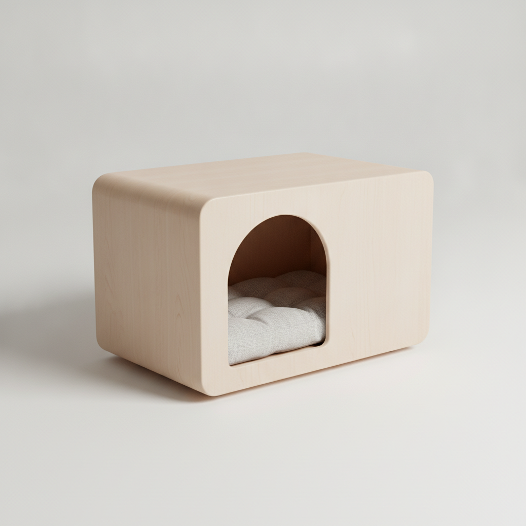 Niche d'Intérieur Bois Design — Table de Chevet 2-en-1