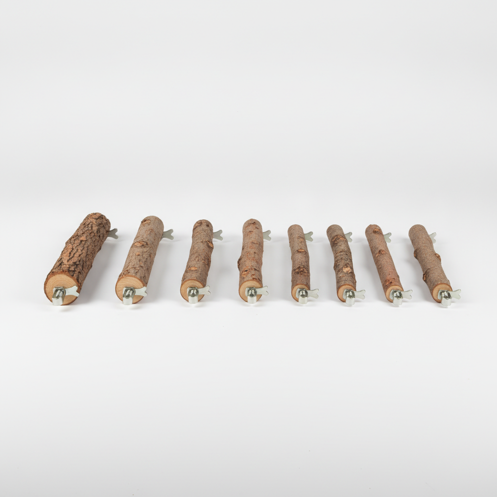 Perchoirs Bois Naturel — Lot de 6 Diamètres Variés